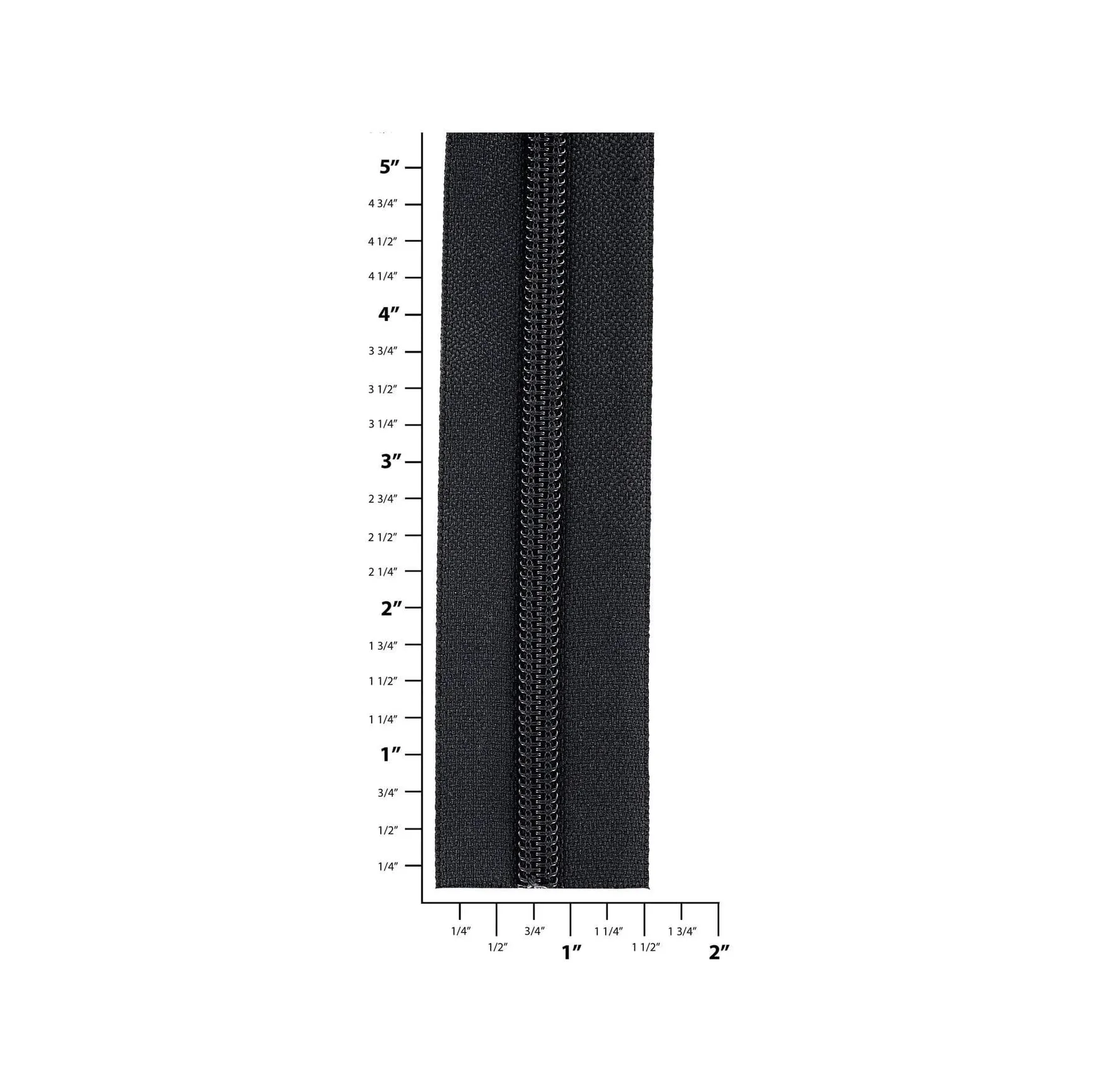 #8 Black, YKK Coil Zipper Tape, Nylon, #8C-BLK