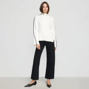 Aki Organic Cotton Contrast Stitch Sweater