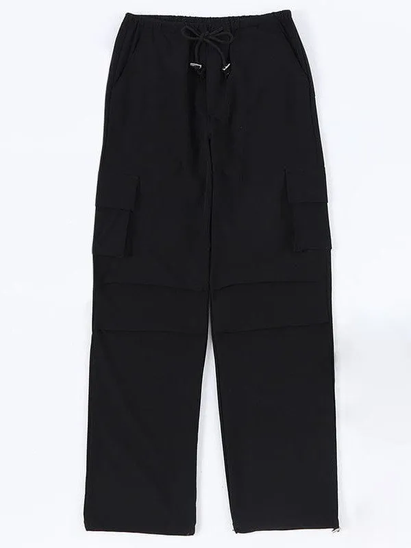 American Vintage High-Waisted Wide Leg Pants With Multi-Pockets