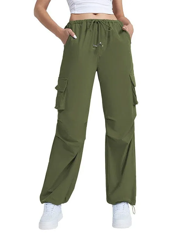 American Vintage High-Waisted Wide Leg Pants With Multi-Pockets