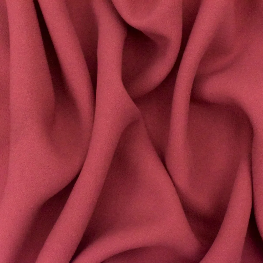 Begonia Pink Texture Polyester Double Weave Crepe Momie Woven Fabric