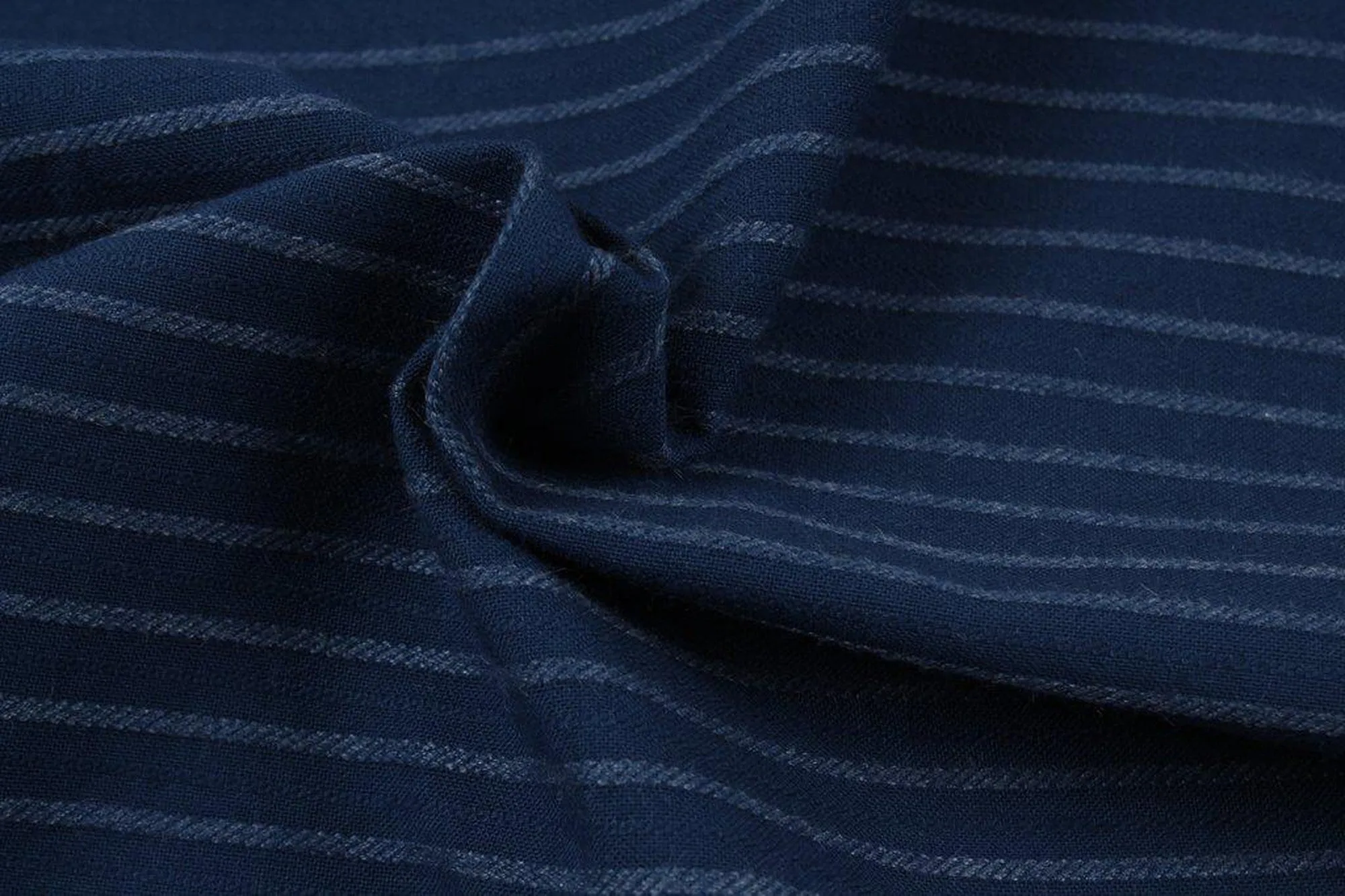 Blue Cotton Stripes - Braided Look
