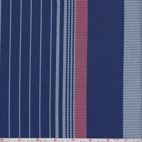 Blue/Pink Stripe Dobbie Jacketing Fabric