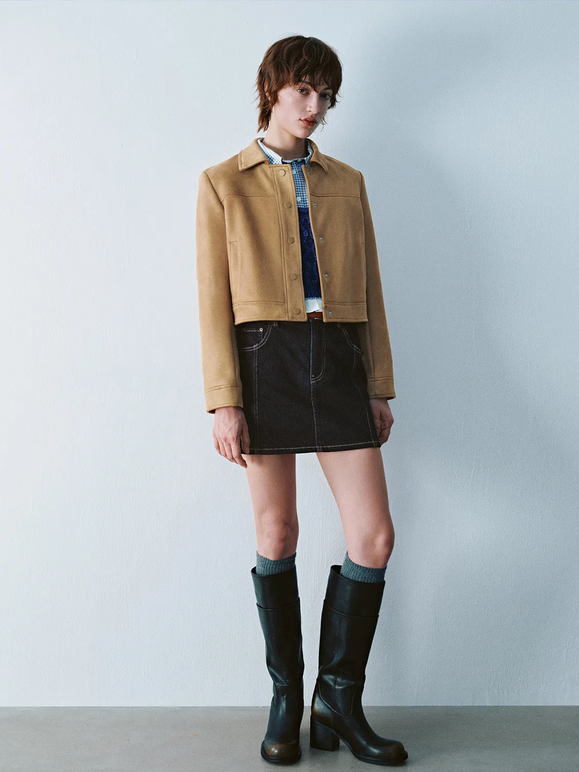 Cropped Press Button Jackets