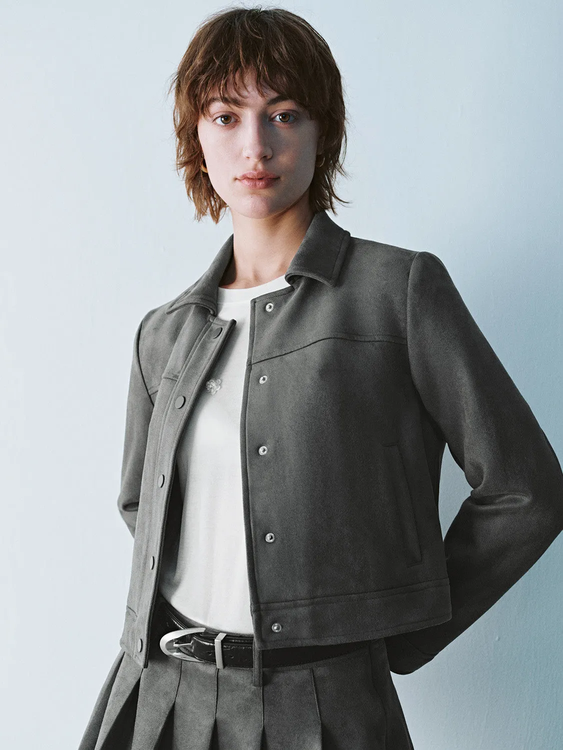 Cropped Press Button Jackets