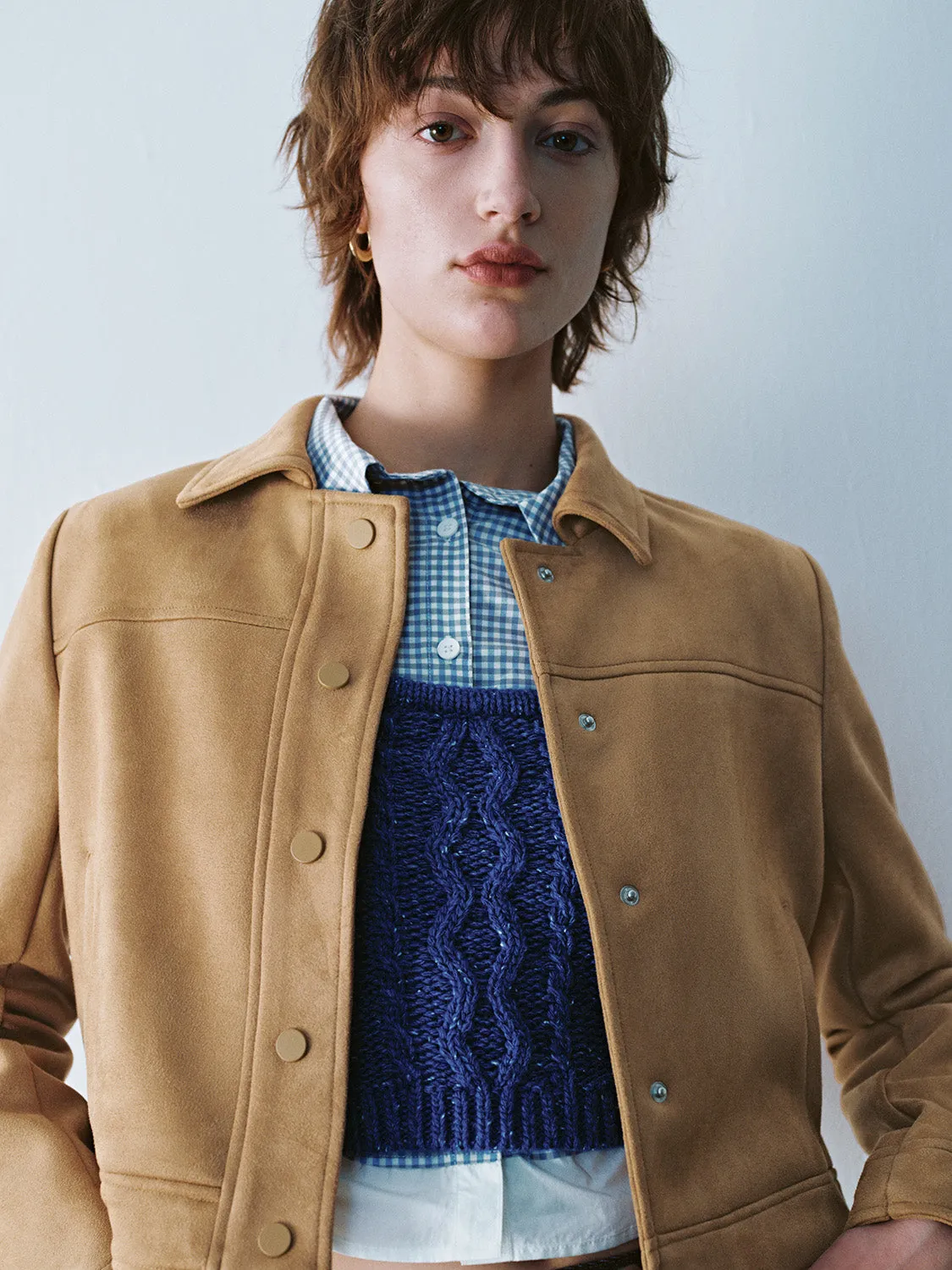 Cropped Press Button Jackets