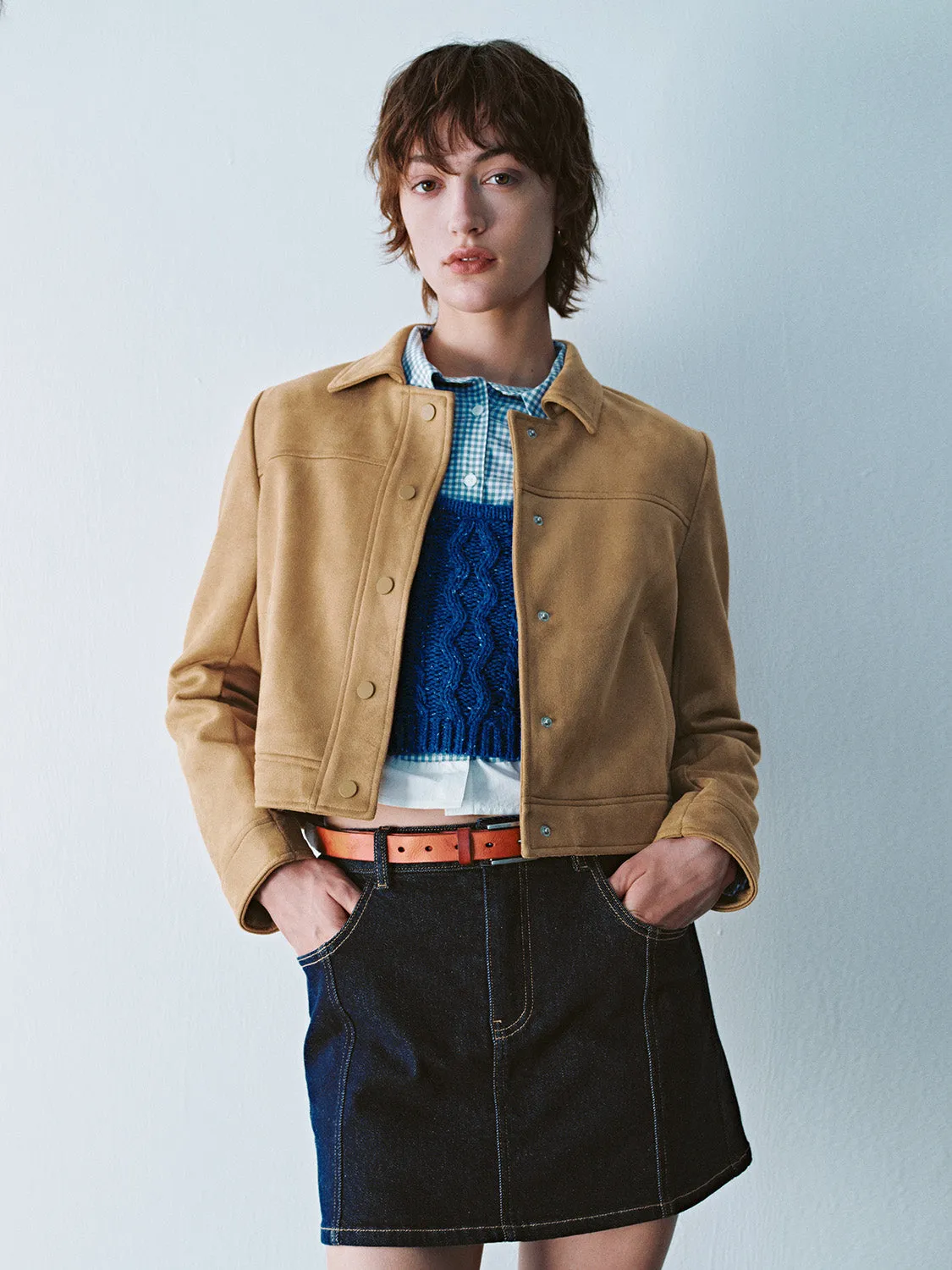 Cropped Press Button Jackets