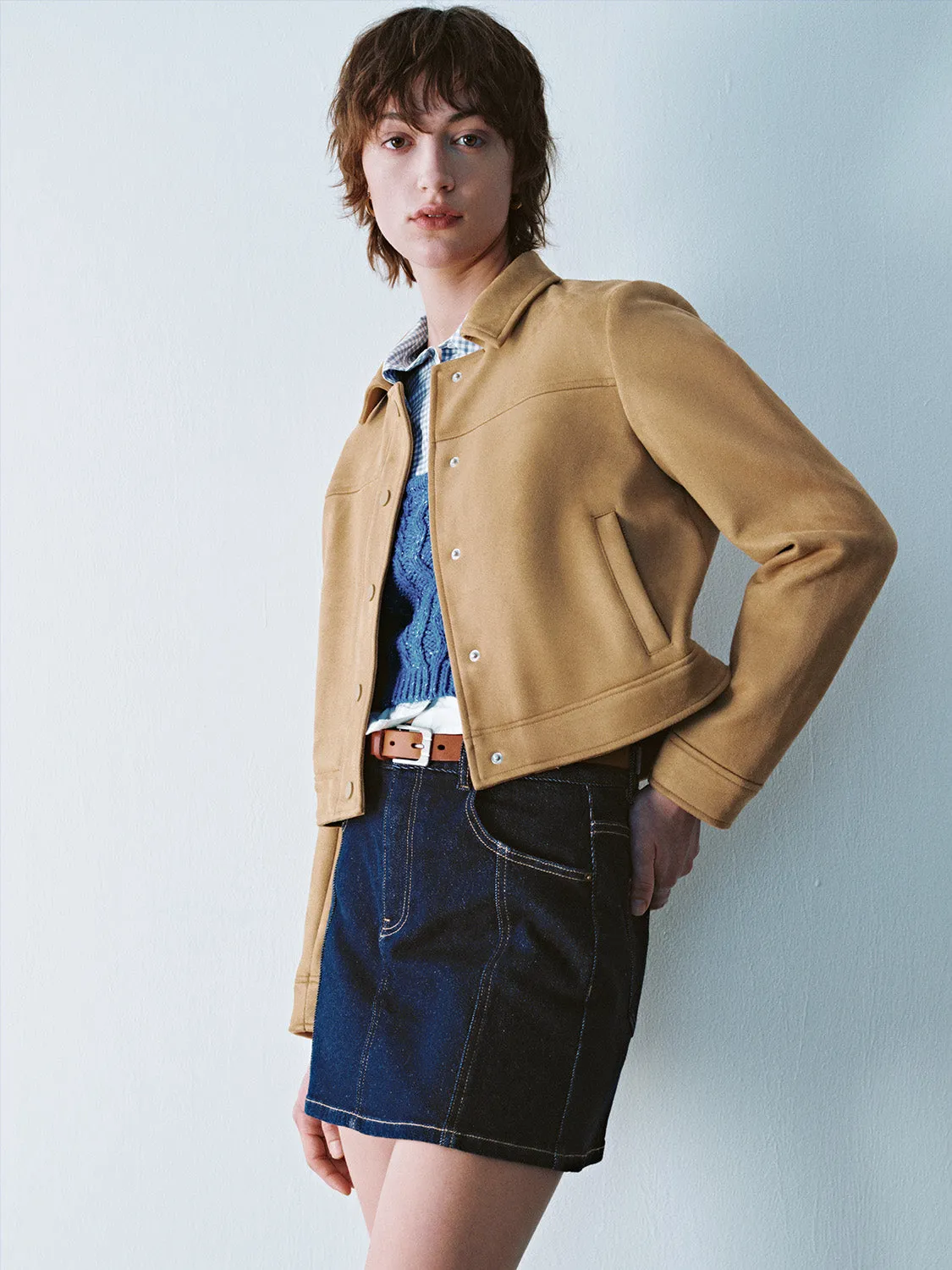 Cropped Press Button Jackets