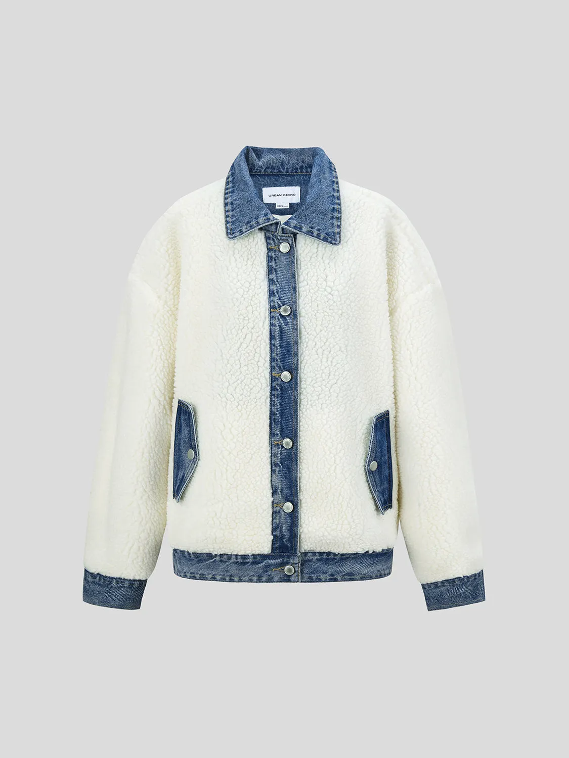 Denim Hem Button Up Jackets
