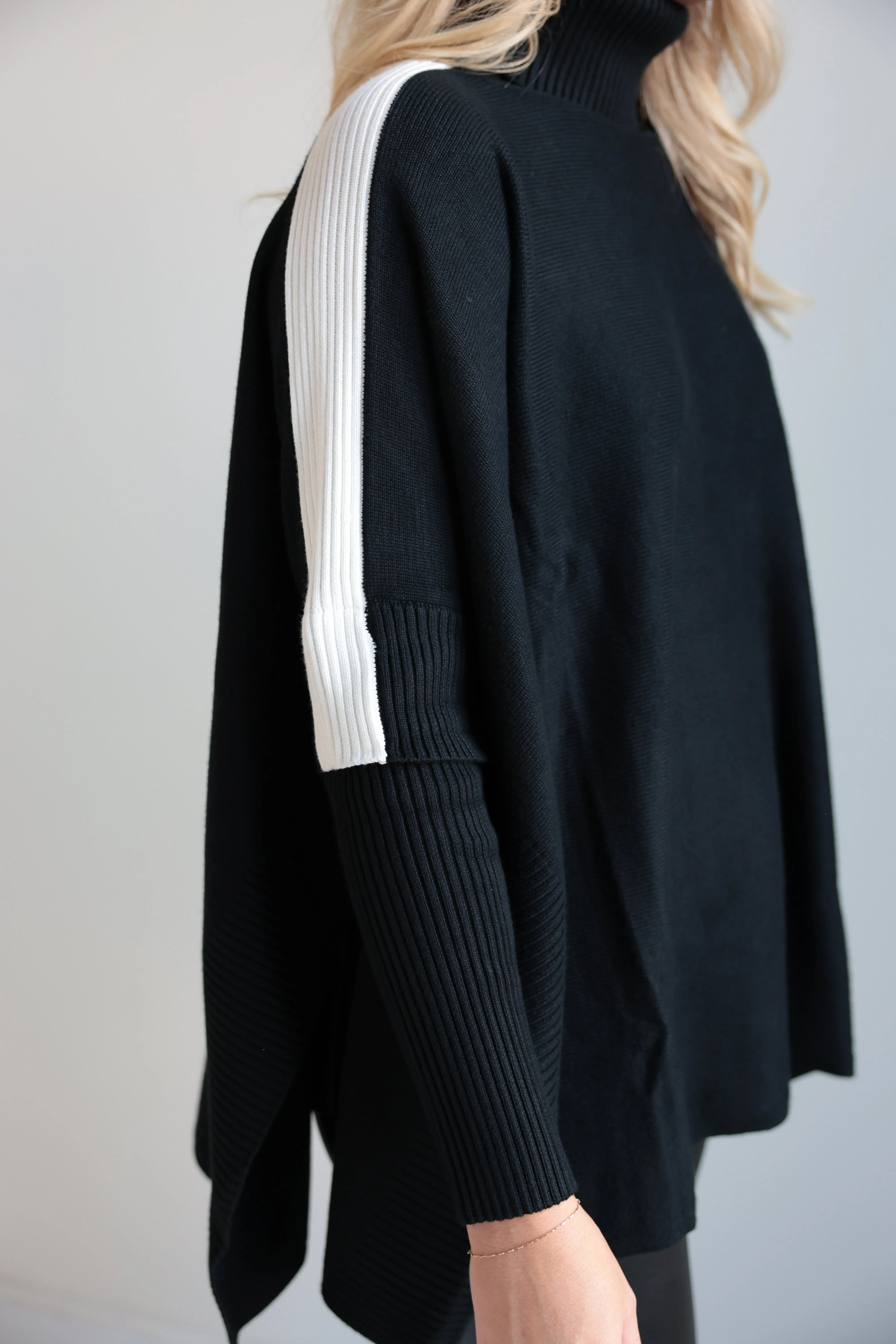 Elevated Contrast Stripe Sweater