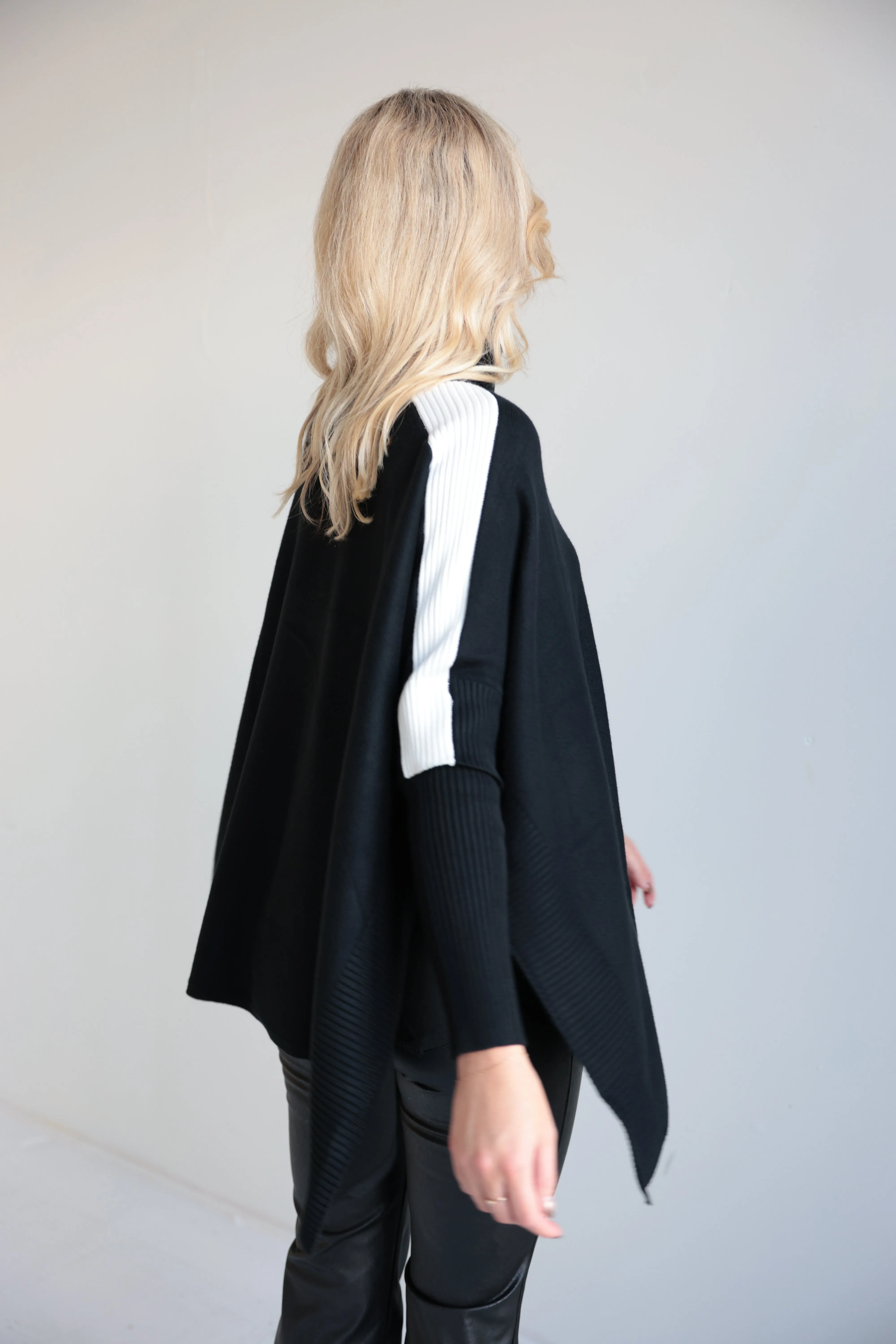 Elevated Contrast Stripe Sweater