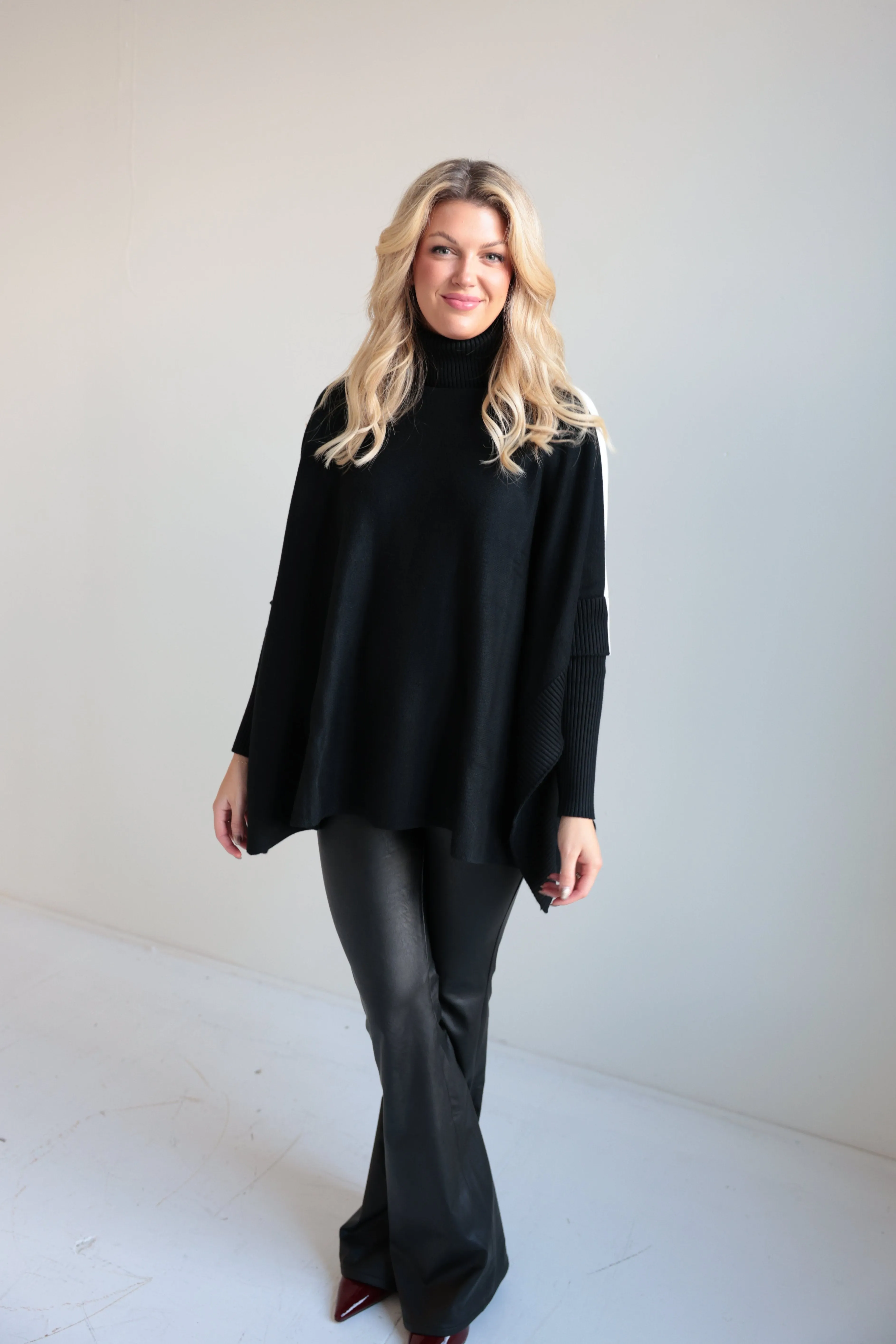 Elevated Contrast Stripe Sweater