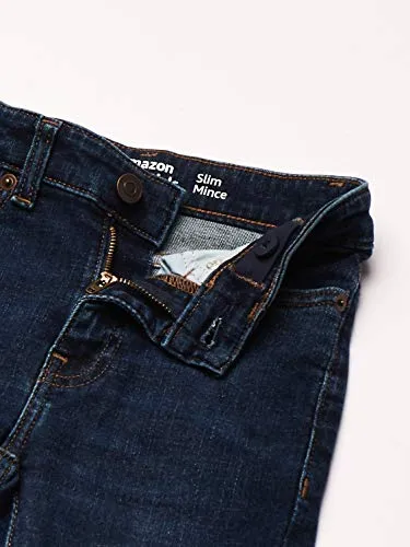 Essentials Kids Boys Stretch Slim-Fit Jeans, Kumo Dark Wash, 6 Husky