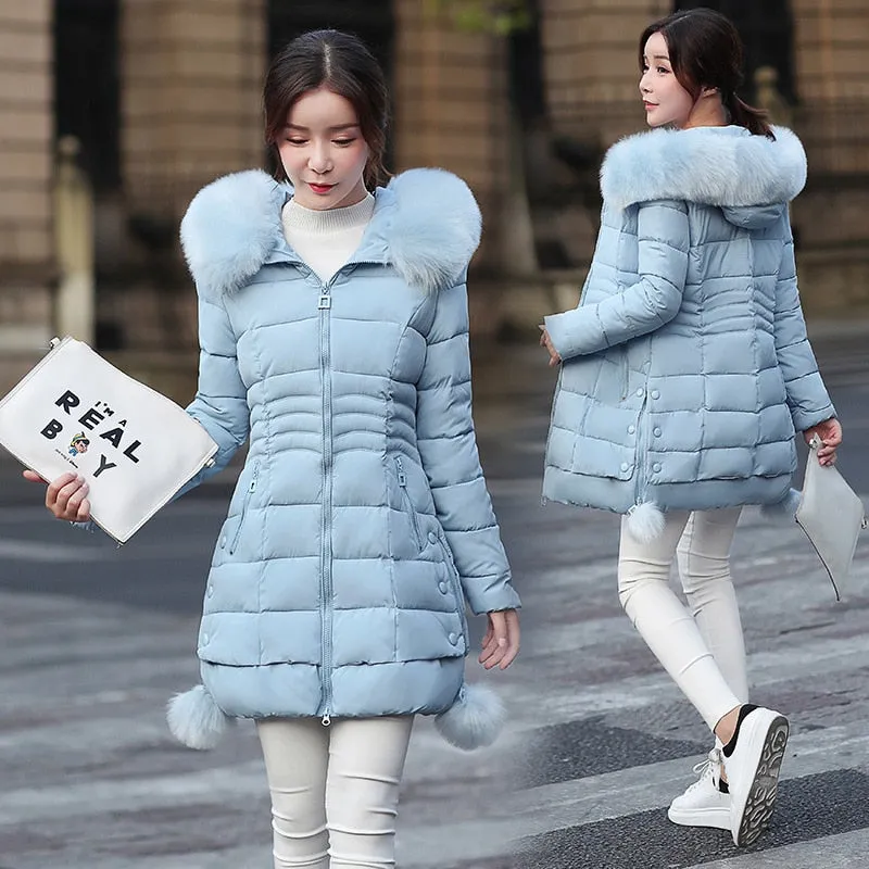 Faux Fur Parkas Women Jacket
