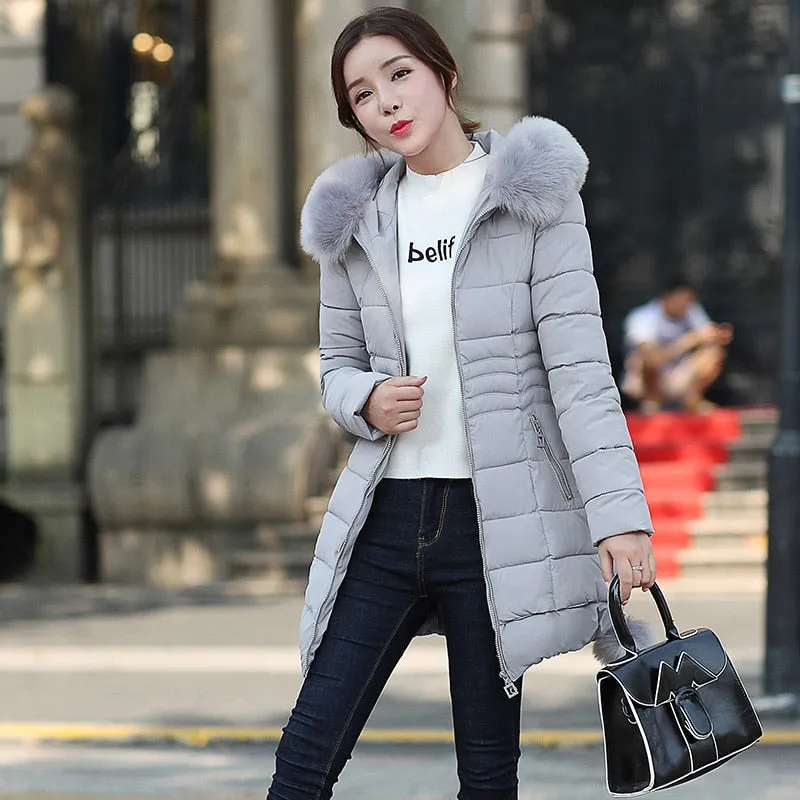 Faux Fur Parkas Women Jacket