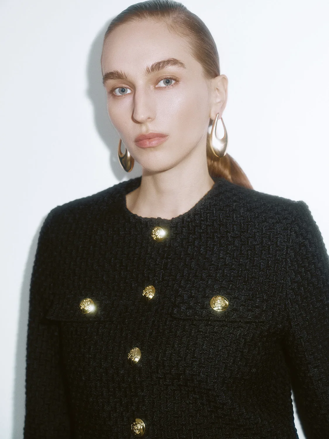 Golden Button Regular Tweed Jackets