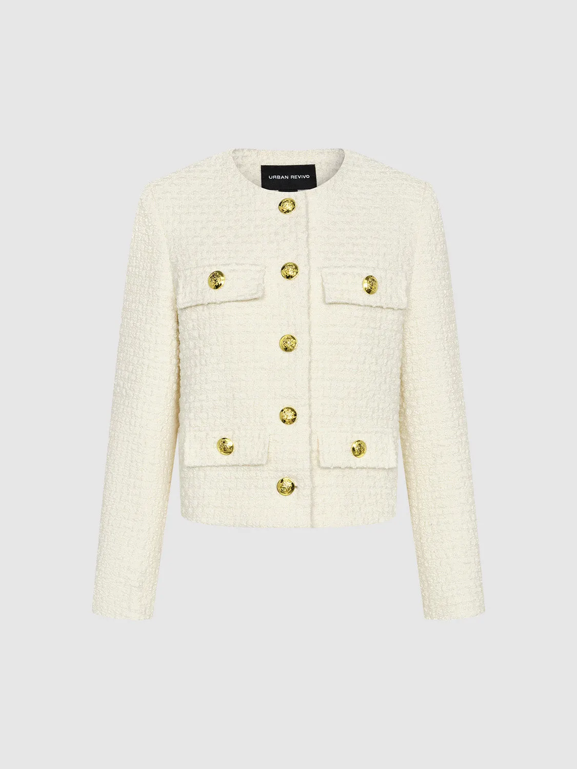 Golden Button Regular Tweed Jackets