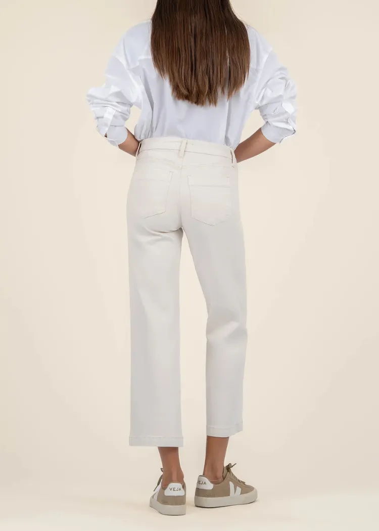 KUT Charlotte High Rise Fab Ab Culottes- Ecru