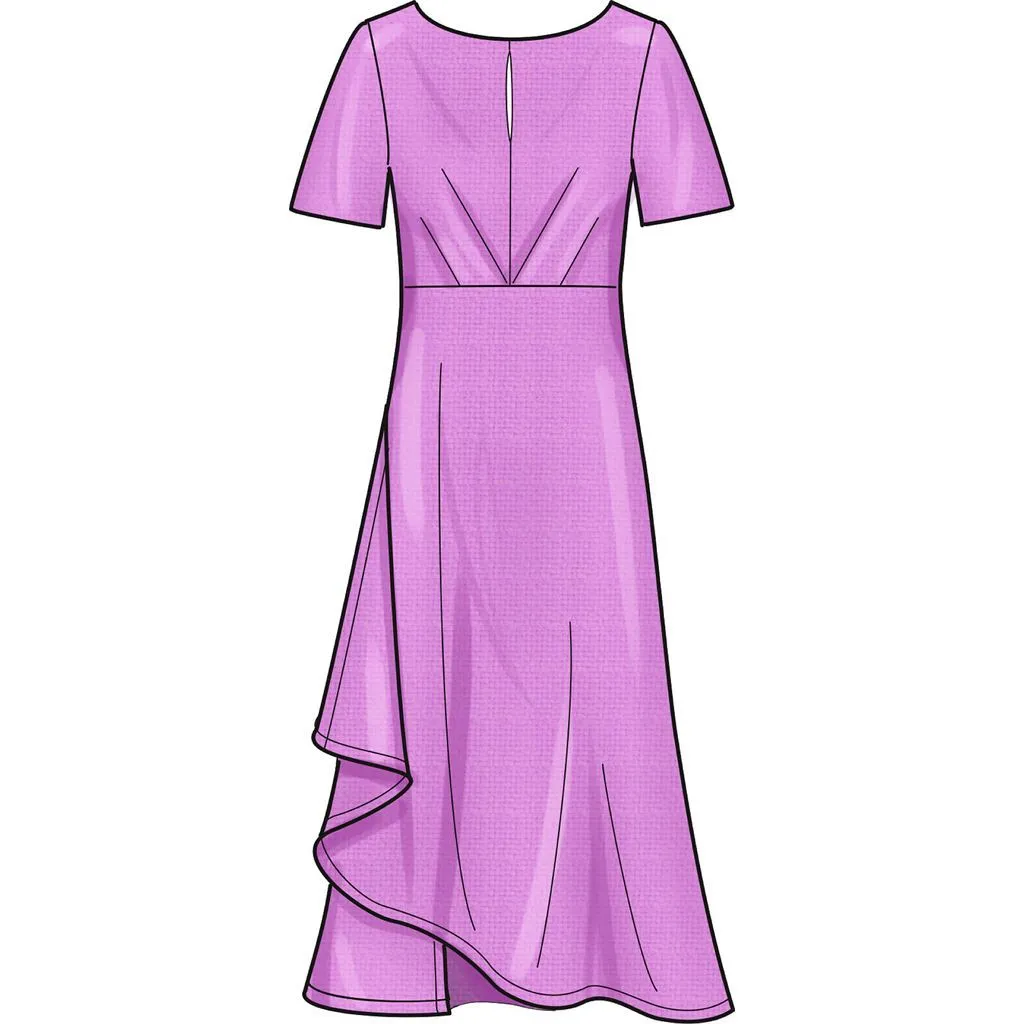 New Look Sewing Pattern N6655 Misses' Dress In Two Lengths With Sleeve Variations