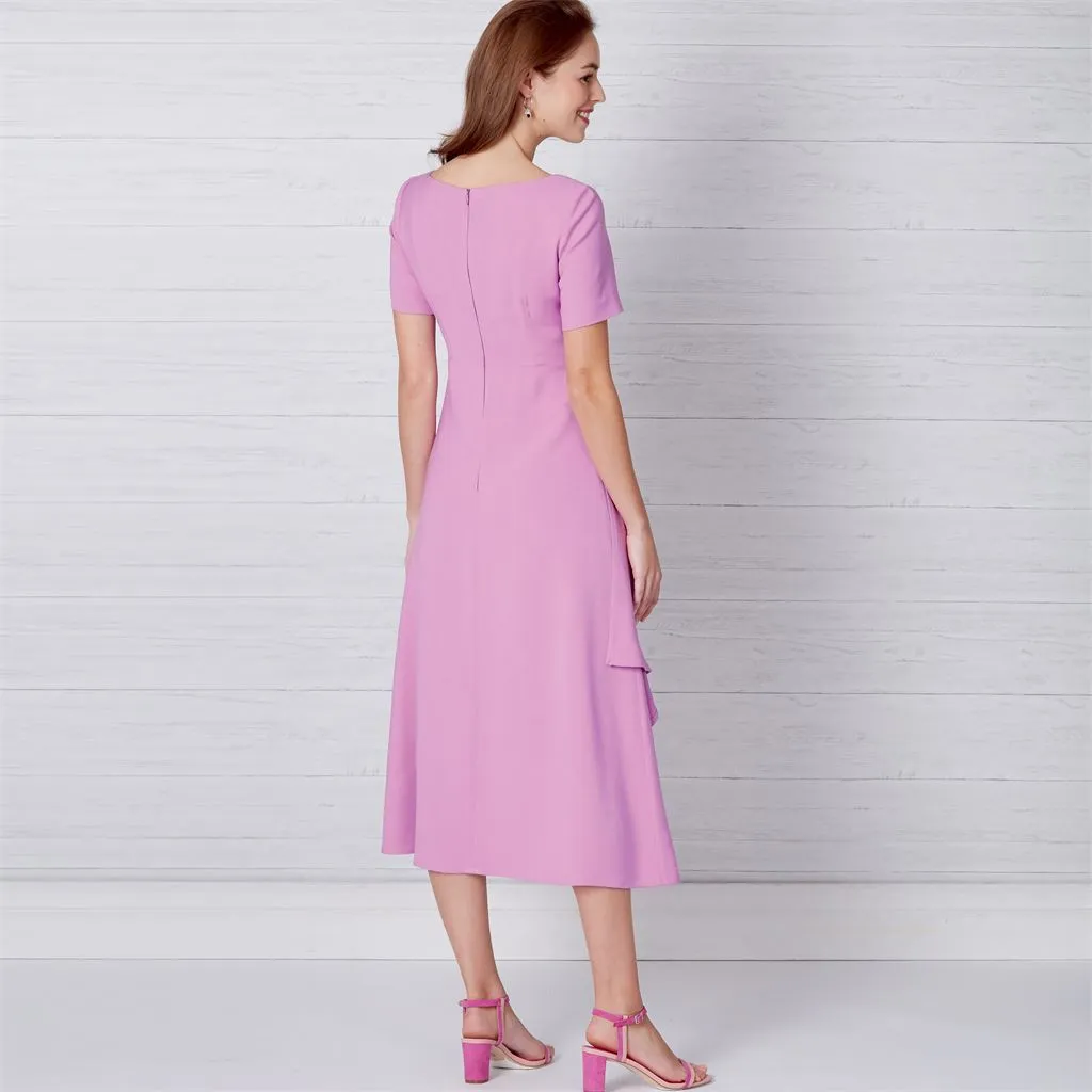 New Look Sewing Pattern N6655 Misses' Dress In Two Lengths With Sleeve Variations