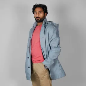Norwegian Rain Caban Single Breasted Rain Coat Light Blue