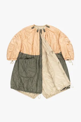 Parachute Quilt Parka - Soft Peach / Oyster