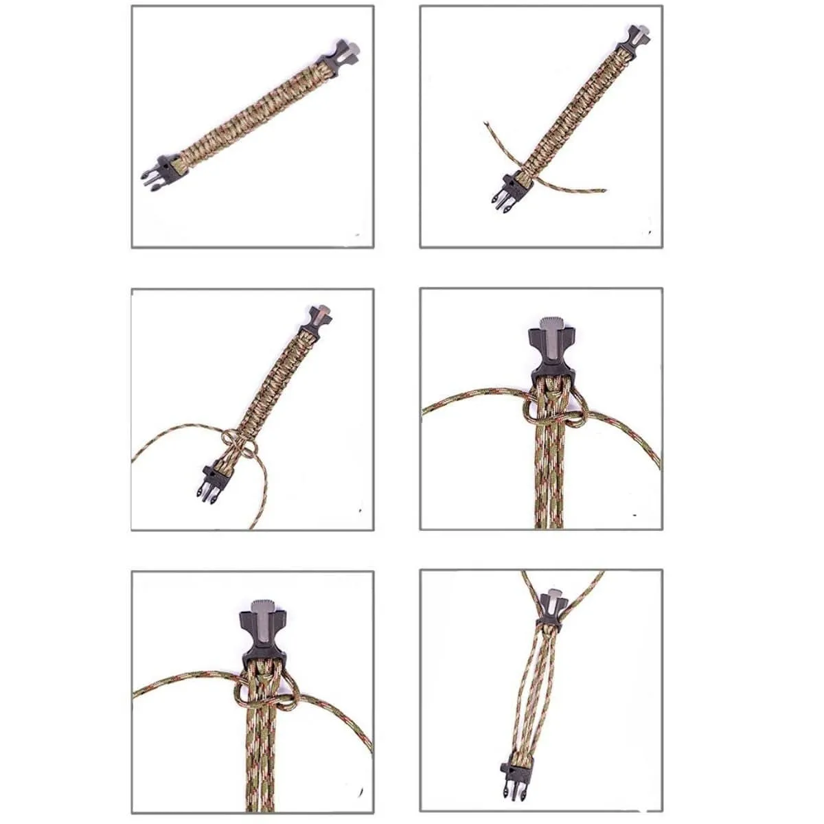 Paracord Multi-functional 5 in 1 Survival Bracelet - Camouflage