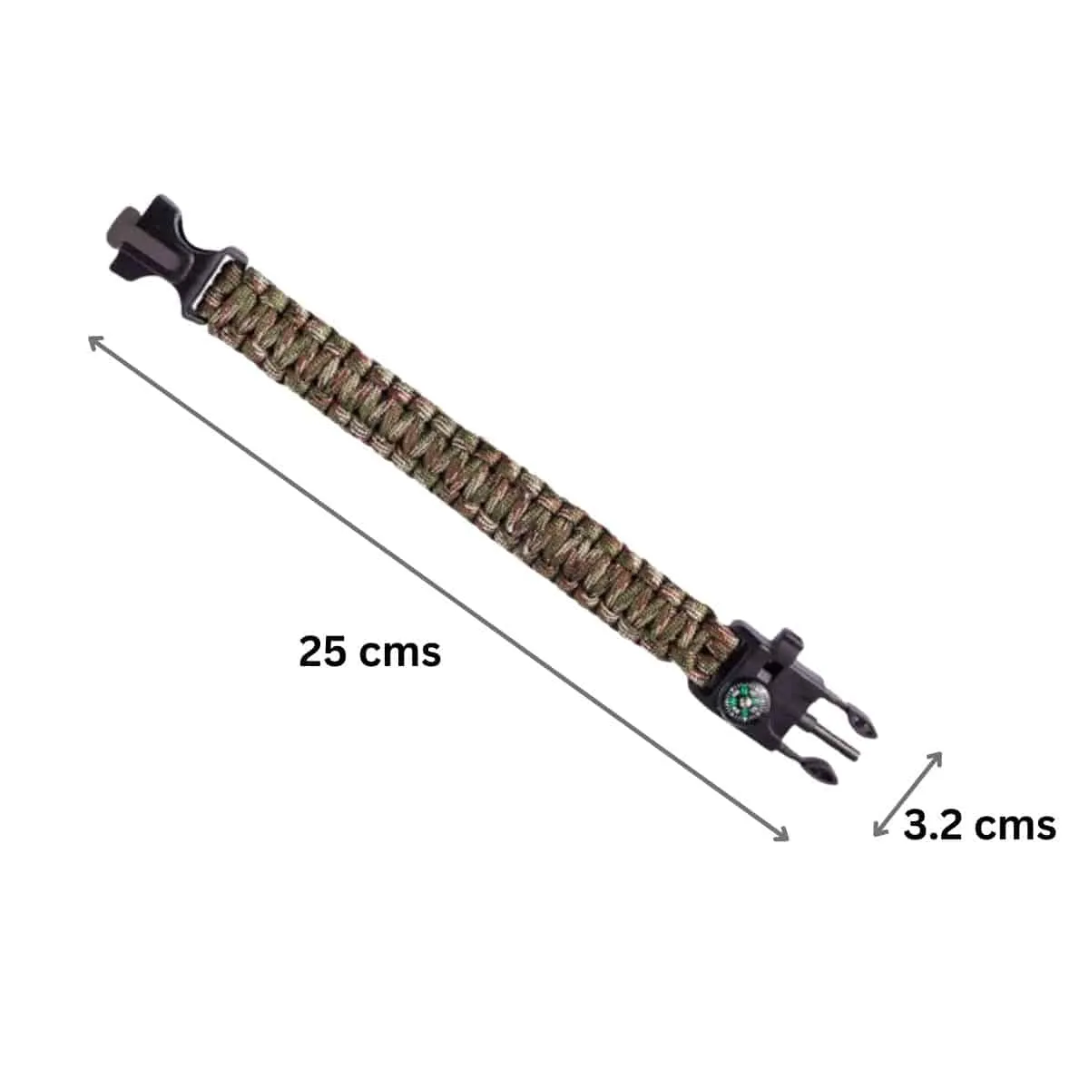 Paracord Multi-functional 5 in 1 Survival Bracelet - Camouflage