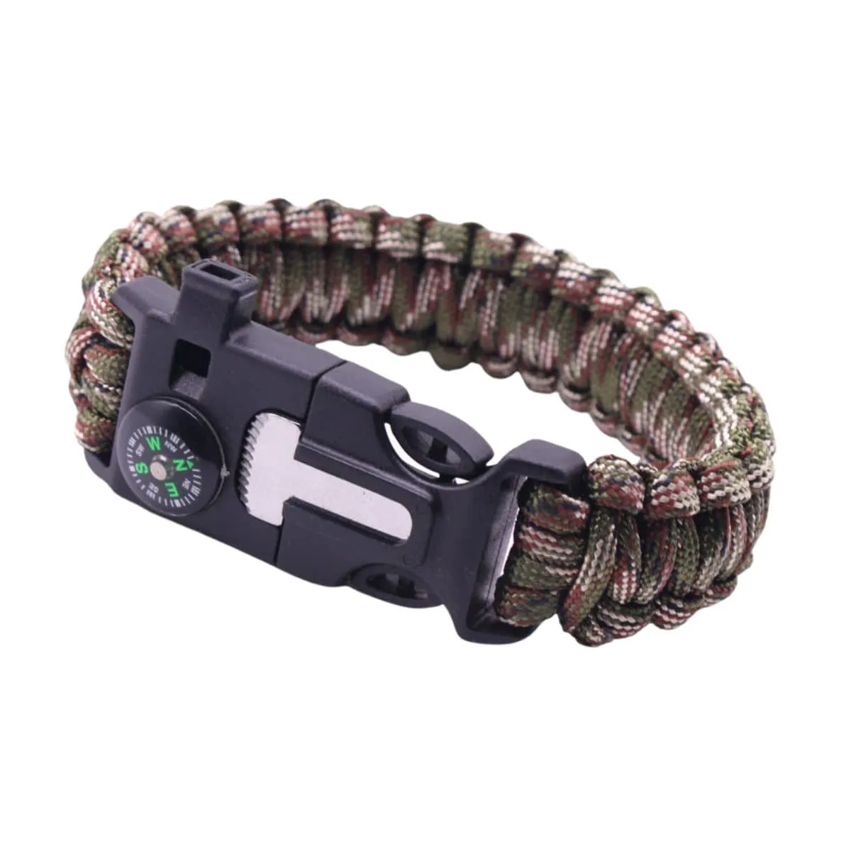Paracord Multi-functional 5 in 1 Survival Bracelet - Camouflage