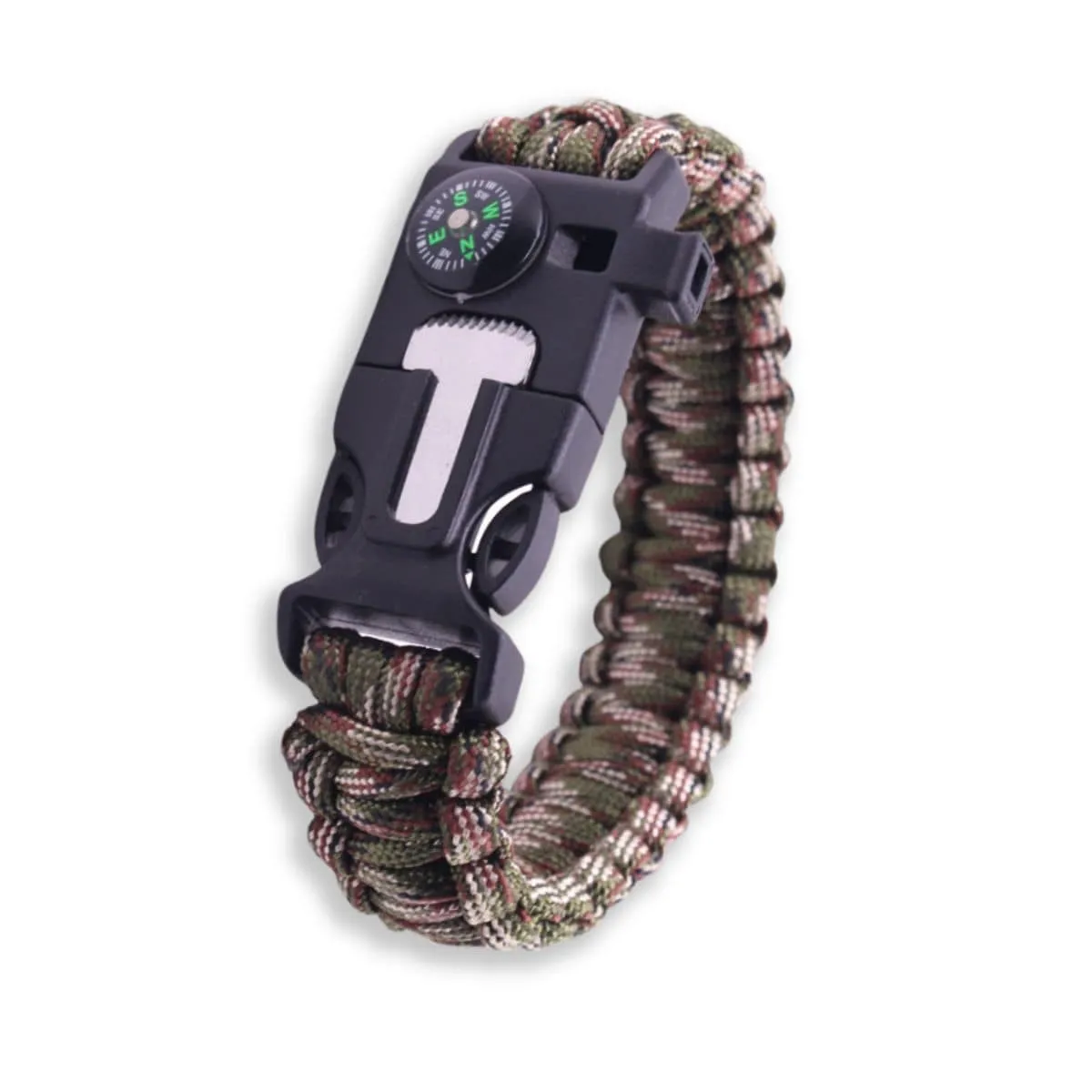 Paracord Multi-functional 5 in 1 Survival Bracelet - Camouflage