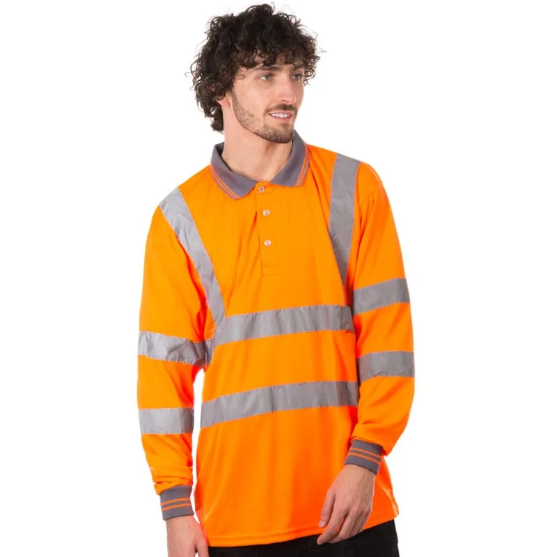 Portwest Hi-Vis Long Sleeved Polo S277