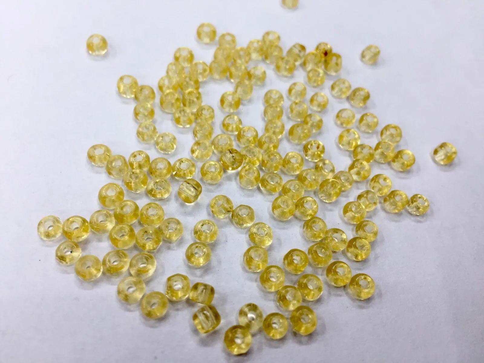 Premium Golden Transparent Silver-Inside Round Rocaille Glass Beads 6/0
