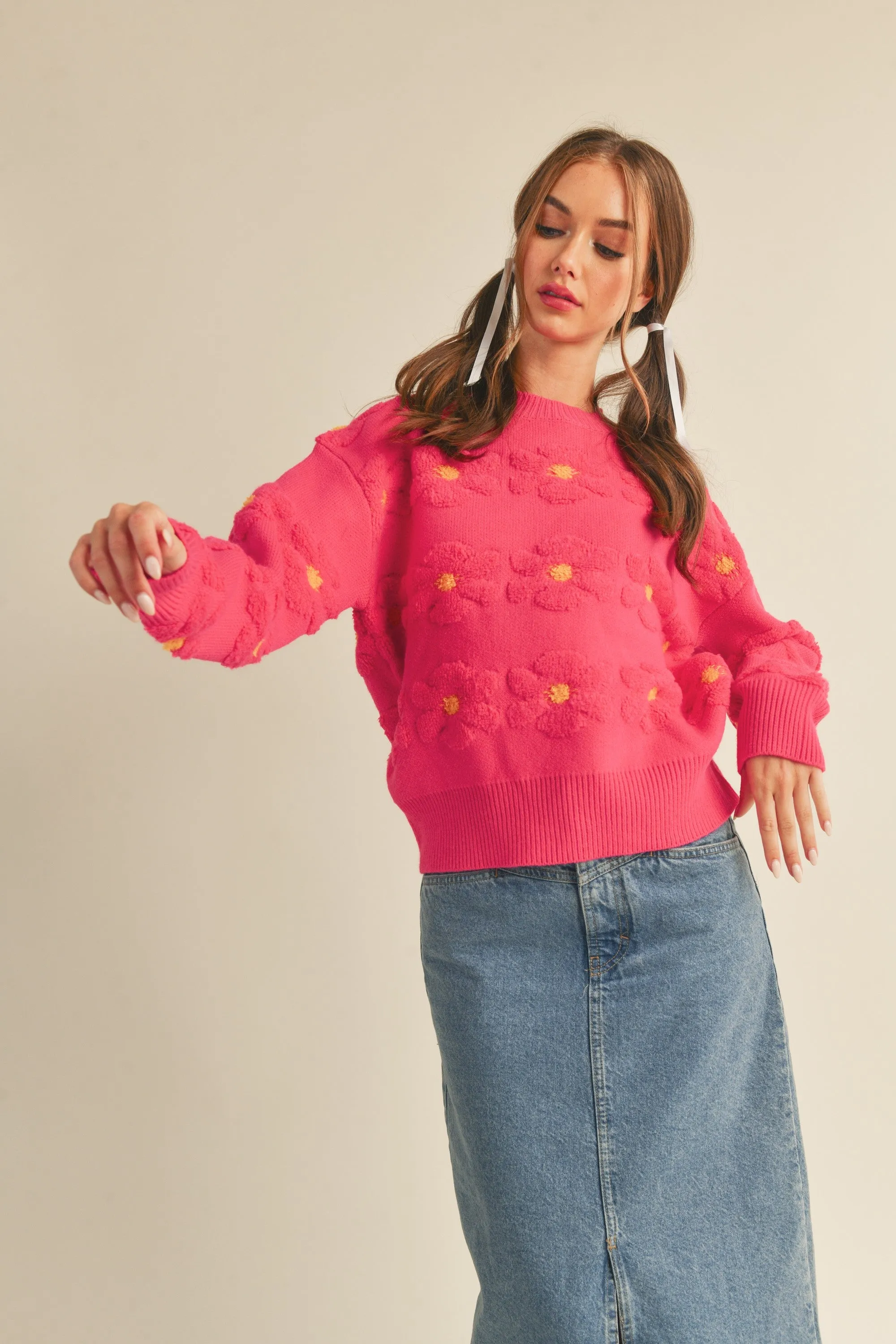 Sherpa Floral Sweater