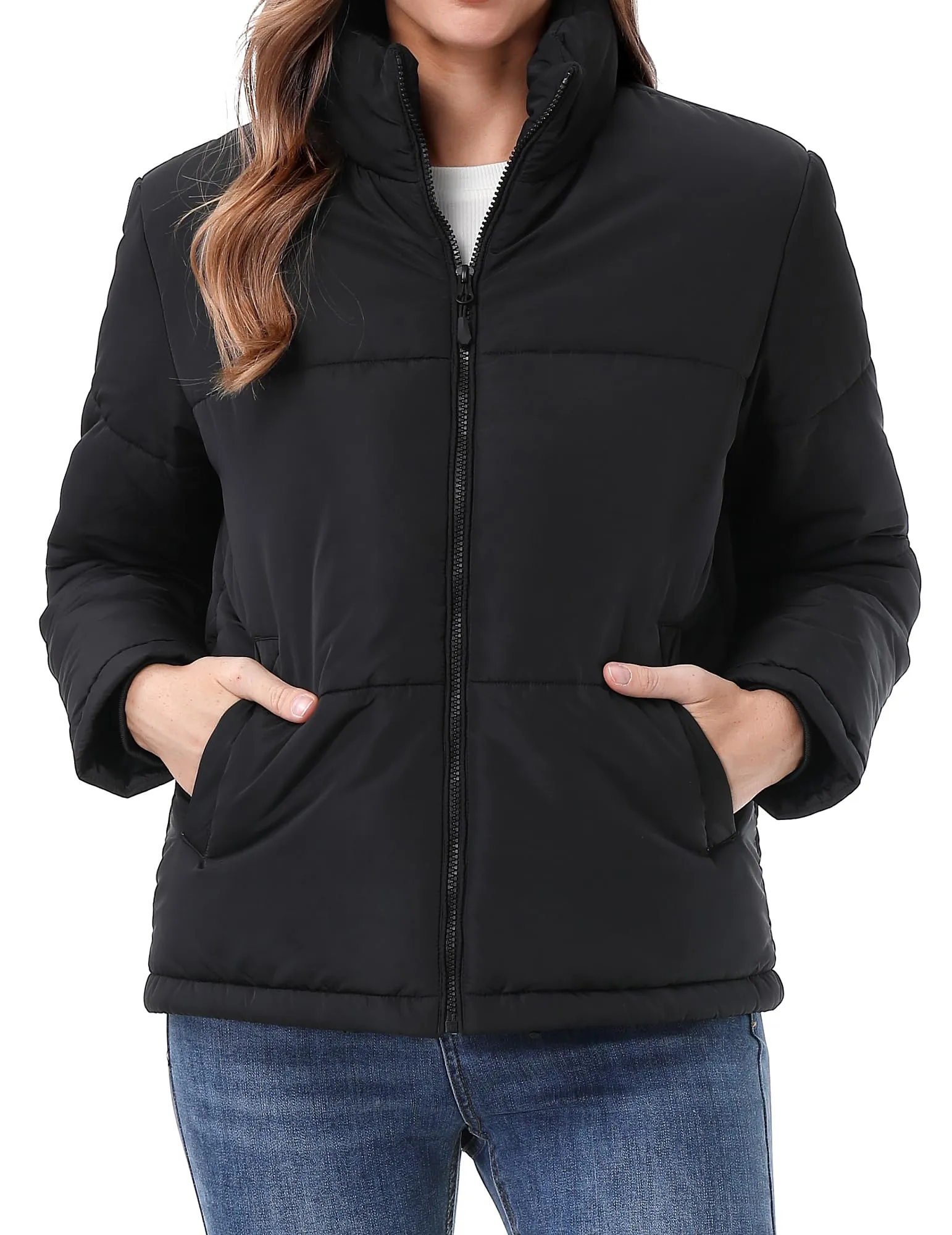 TDYPCI Women's Waterproof Puffer Jacket