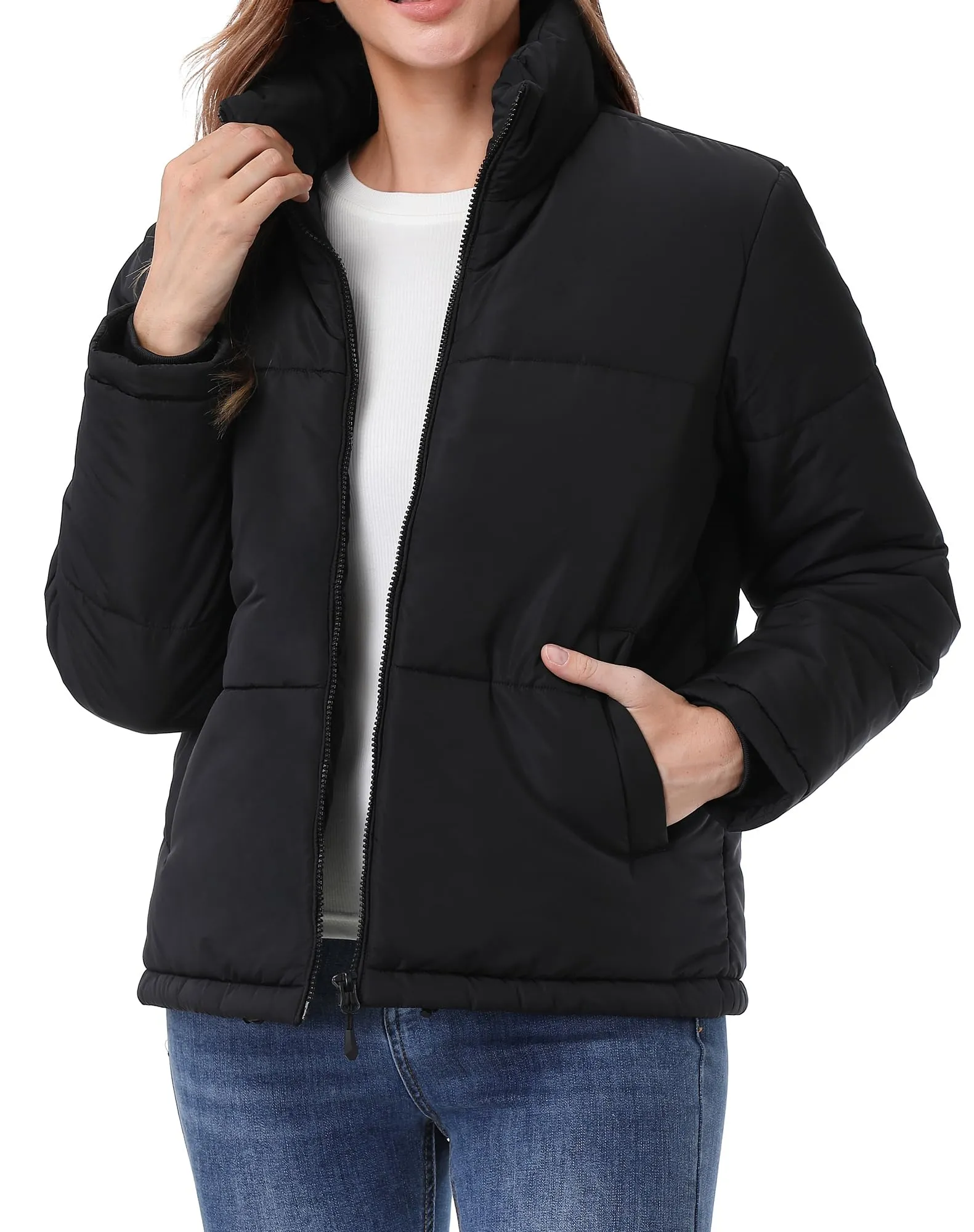 TDYPCI Women's Waterproof Puffer Jacket