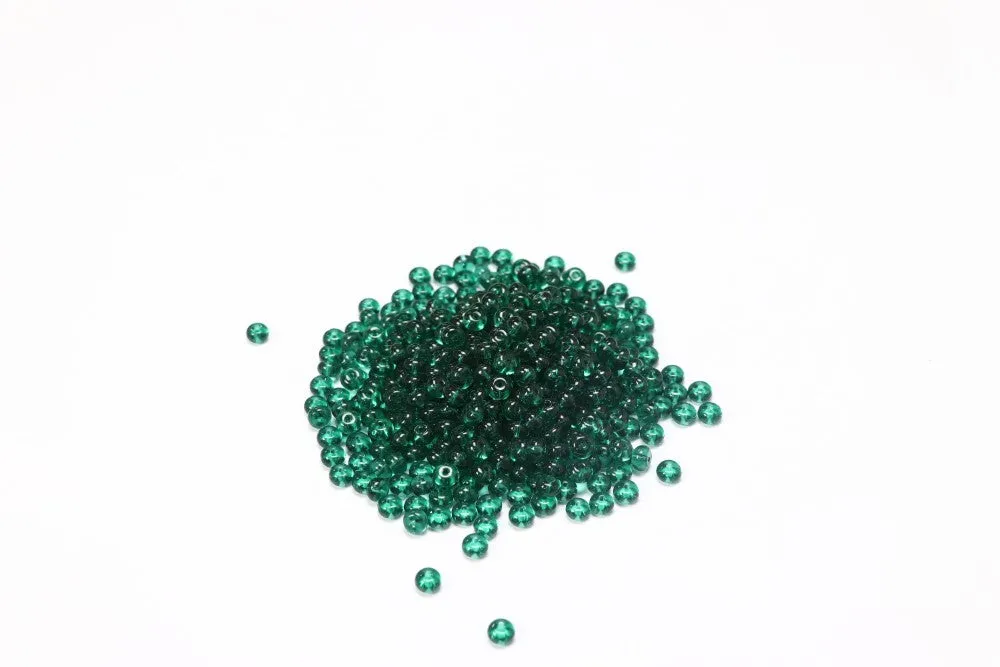 Teal Round Glass Beads