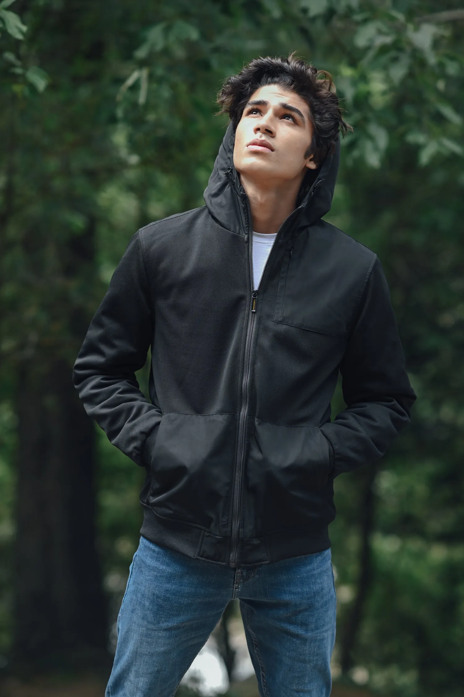 Textured Hood Jacket
