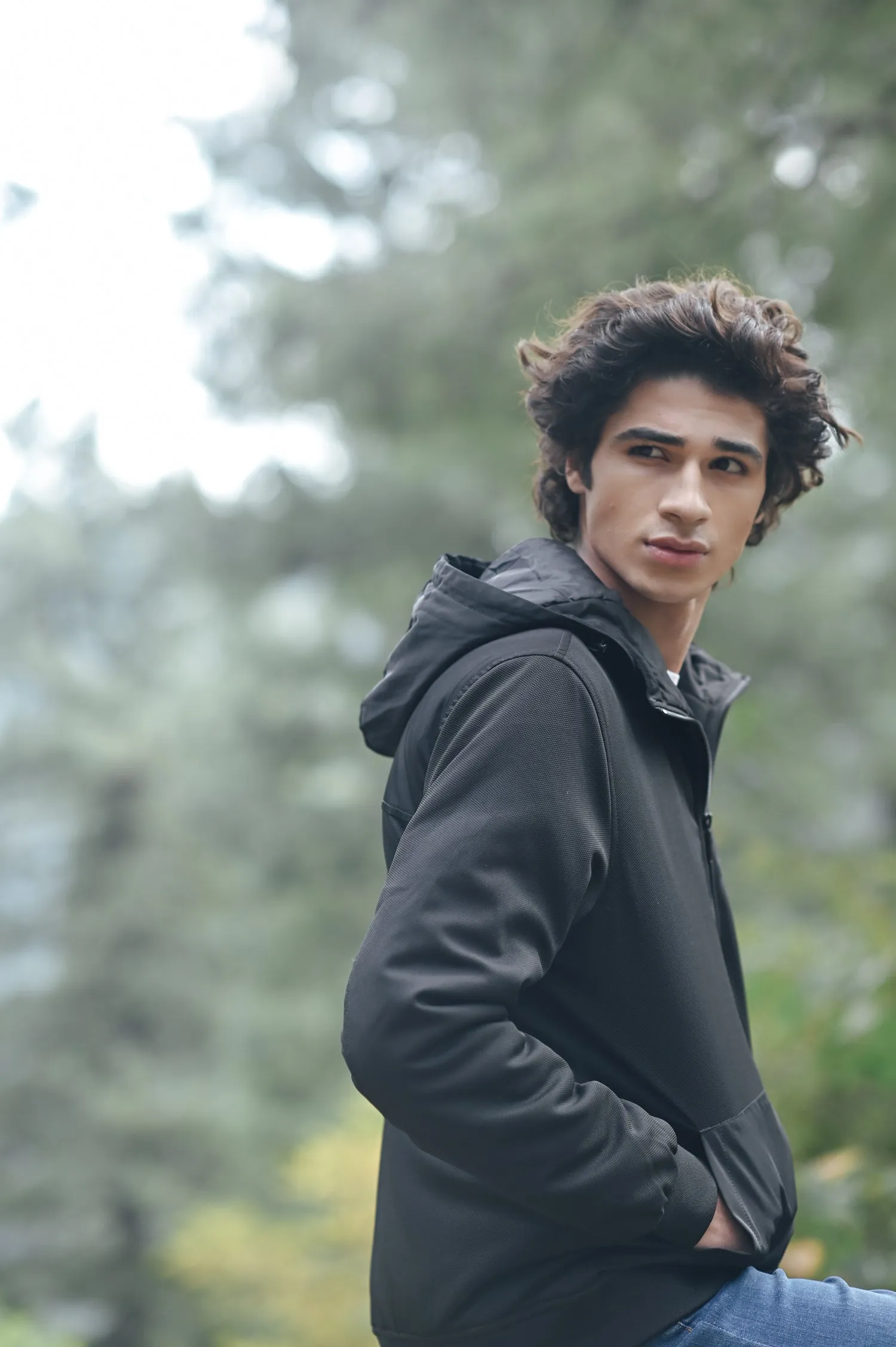 Textured Hood Jacket