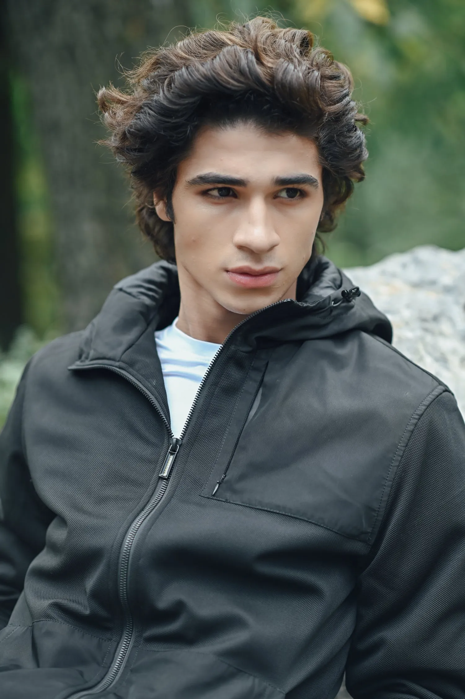 Textured Hood Jacket