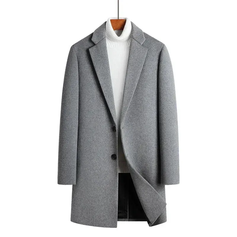 Woll gehalt 51% Winter Herren Woll mantel mittlerer und langer verdickter Woll mantel Herren Trenchcoat grenz überschreitende Sonder versorgung