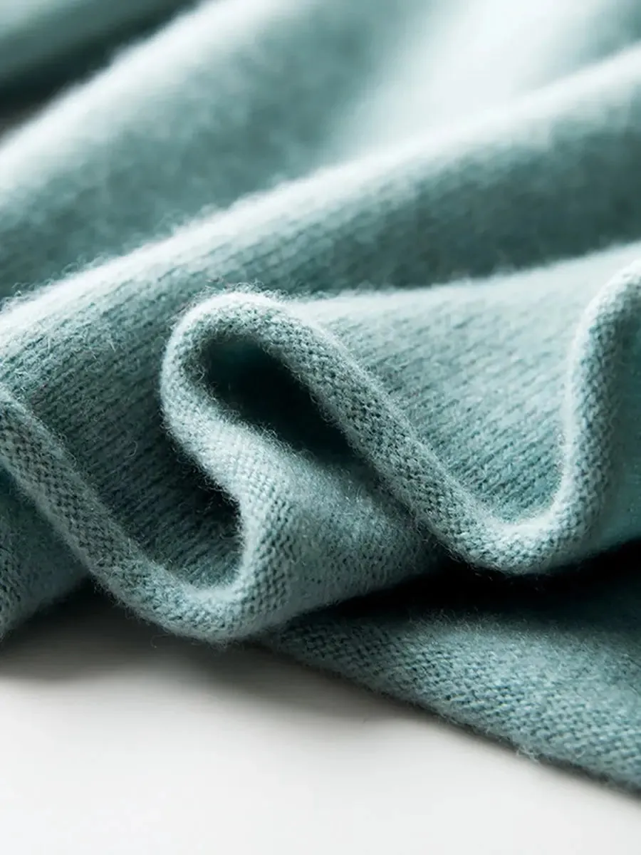 Women Wool Solid Turtleneck Baseshirt