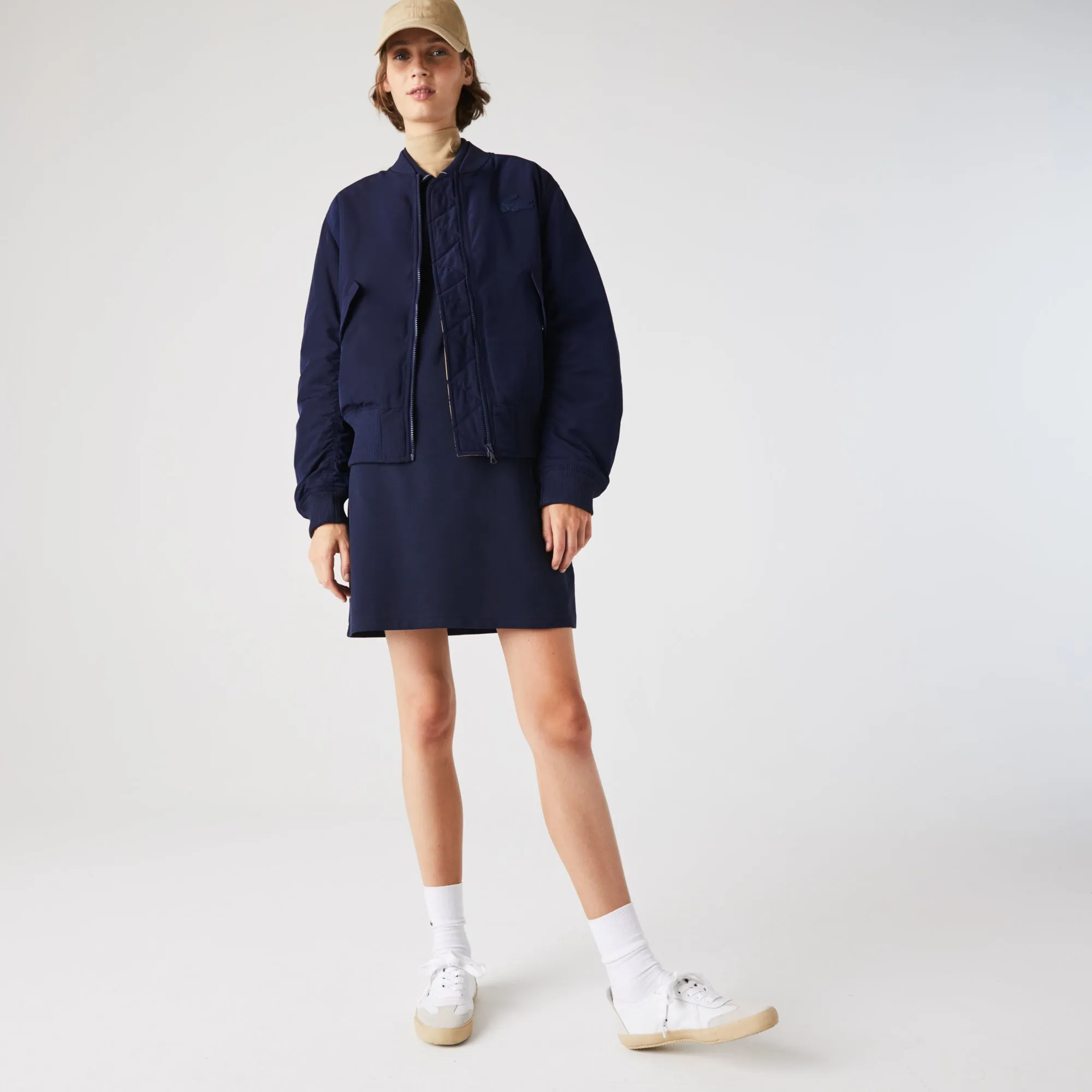 Women's Zippered Quilted Water-Resistant Bomber Jacket - Bf3203